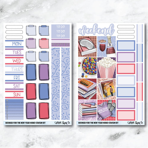Booked for the New Year HOBONICHI COUSIN Planner Stickers Mini Kit-Cricket Paper Co.