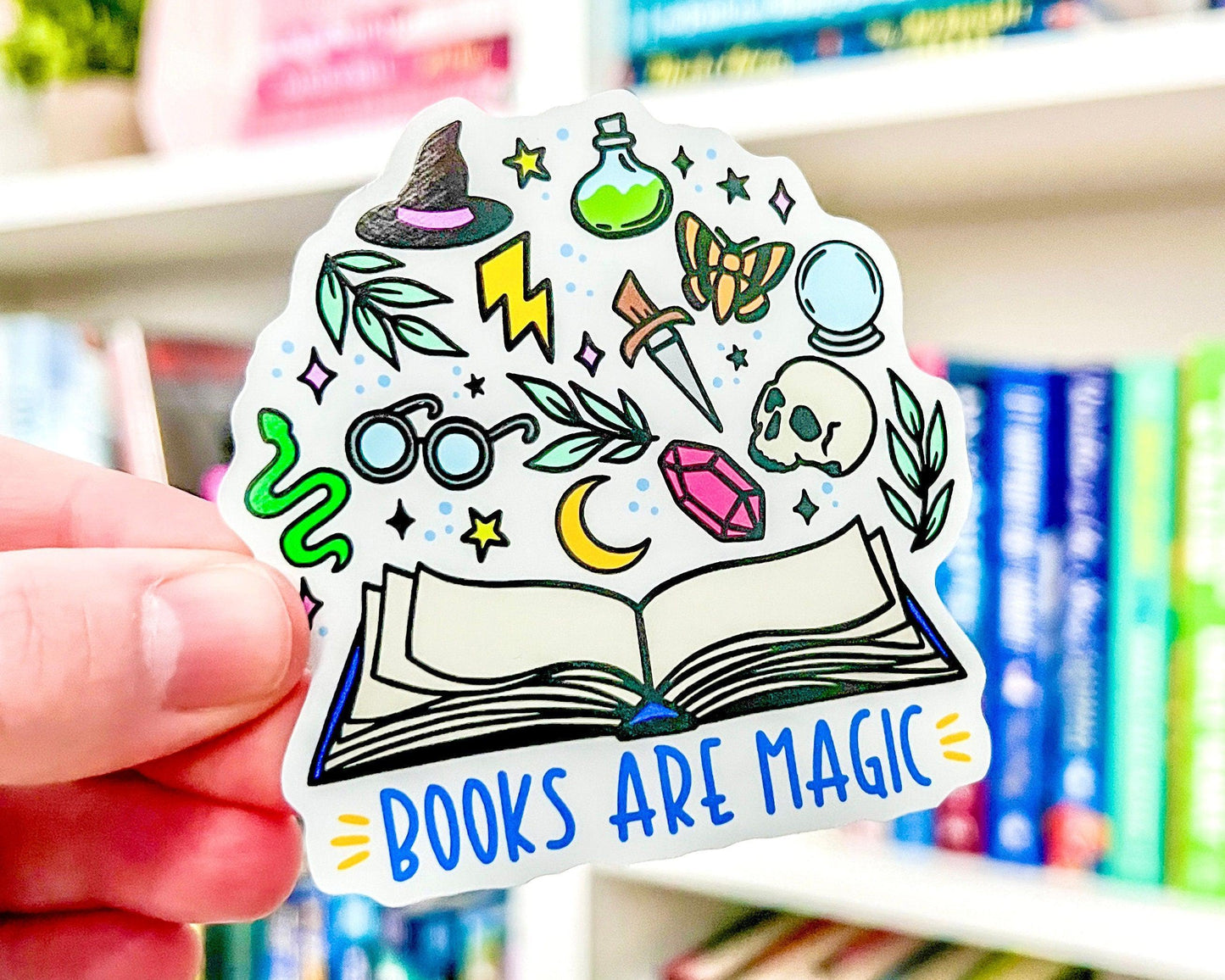 Books are Magic - Bookish Vinyl Sticker-Cricket Paper Co.