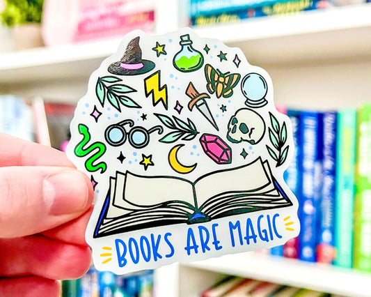 Books are Magic - Bookish Vinyl Sticker-Cricket Paper Co.