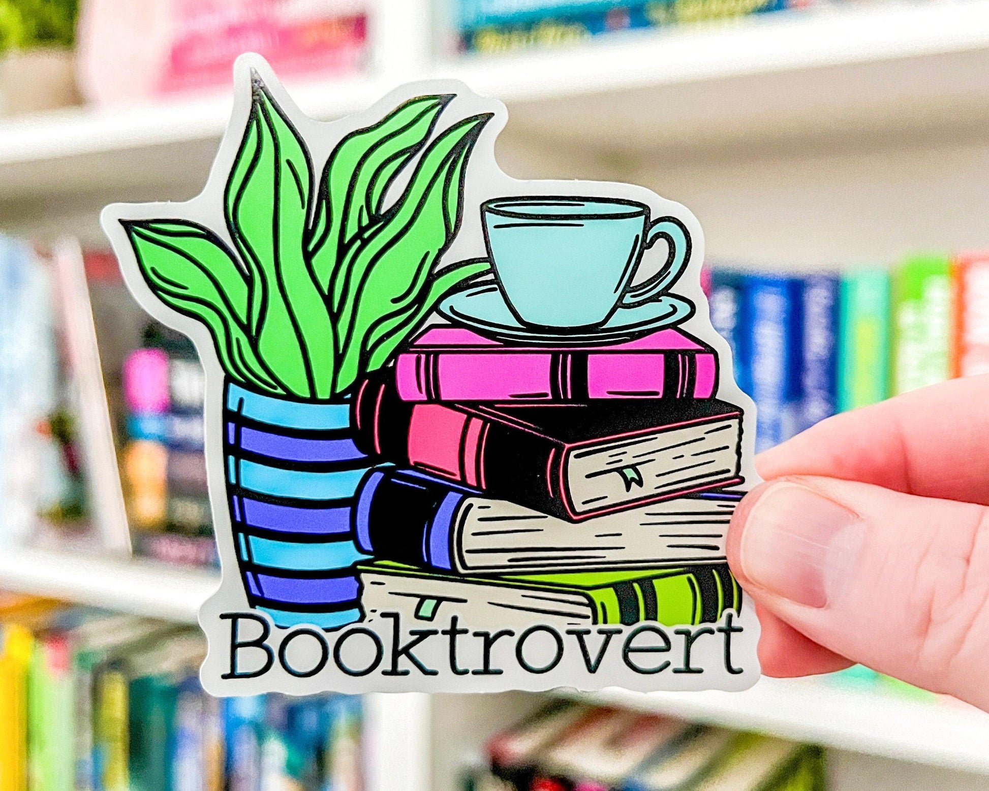 Booktrovert - Bookish Vinyl Sticker-Cricket Paper Co.