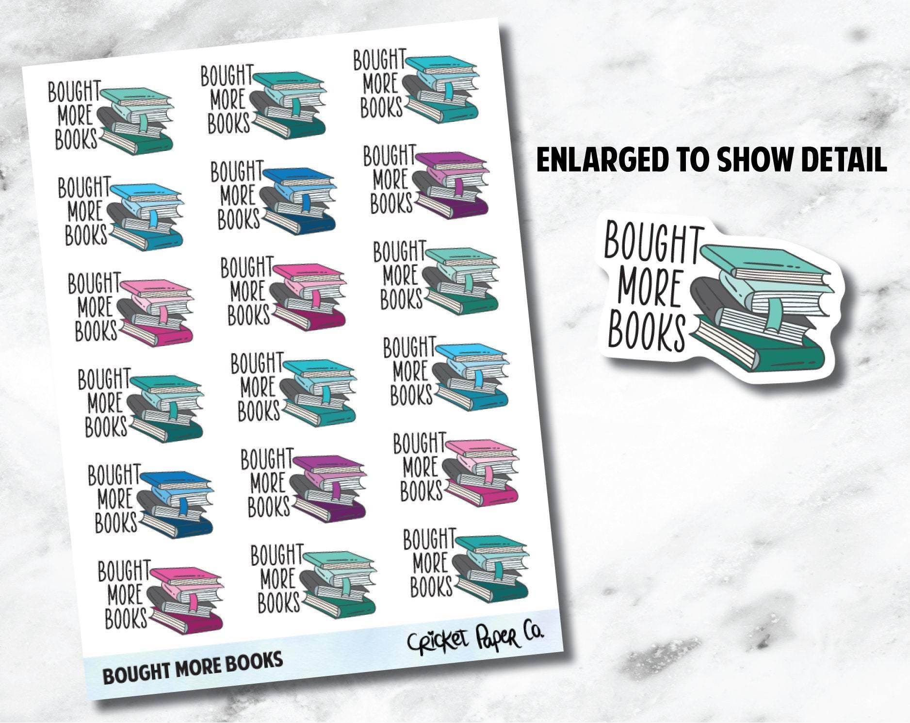 Bought More Books Typography Icon - Reading and Bookish Planner Stickers-Cricket Paper Co.