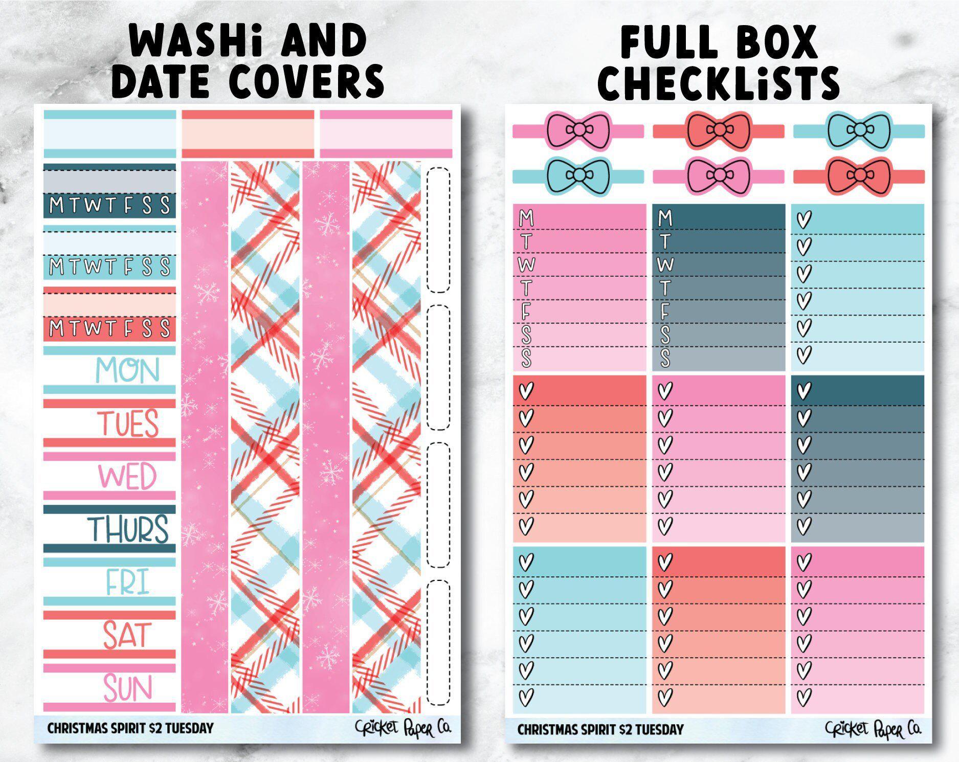 CHRISTMAS SPIRIT Planner Stickers - Full Kit-Cricket Paper Co.