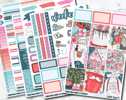 CHRISTMAS SPIRIT Planner Stickers - Full Kit-Cricket Paper Co.