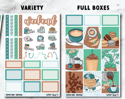 COFFEE TIME Planner Stickers - Full Kit-Cricket Paper Co.