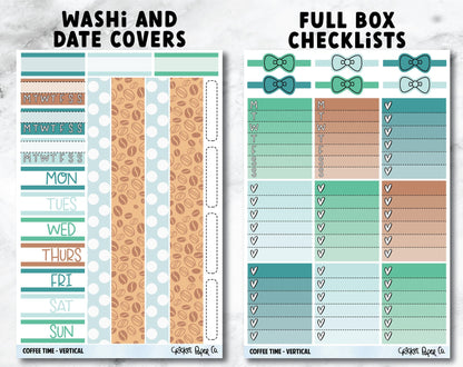 COFFEE TIME Planner Stickers - Full Kit-Cricket Paper Co.