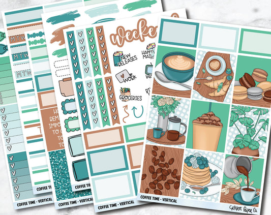 COFFEE TIME Planner Stickers - Full Kit-Cricket Paper Co.