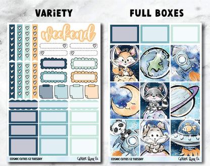 COSMIC CUTIES Planner Stickers - Full Kit-Cricket Paper Co.