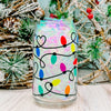 Christmas Lights - 16oz Libbey Glass Can Cup-Cricket Paper Co.