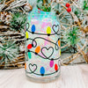 Christmas Lights - 16oz Libbey Glass Can Cup-Cricket Paper Co.
