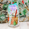 Christmas Tree Cake Coffee Cups - 16oz Libbey Glass Can Cup-Cricket Paper Co.