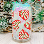 Christmas Tree Cakes - 16oz Libbey Glass Can Cup-Cricket Paper Co.