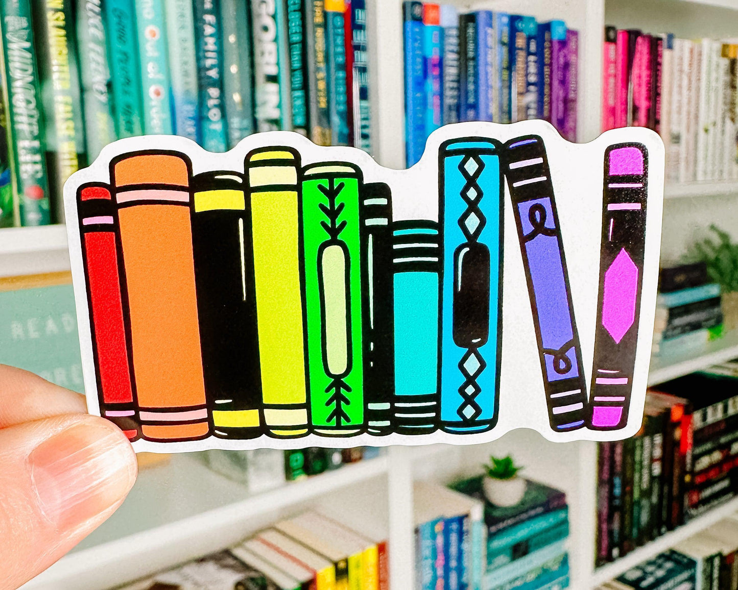Colorful Spines - Bookish Vinyl Sticker-Cricket Paper Co.