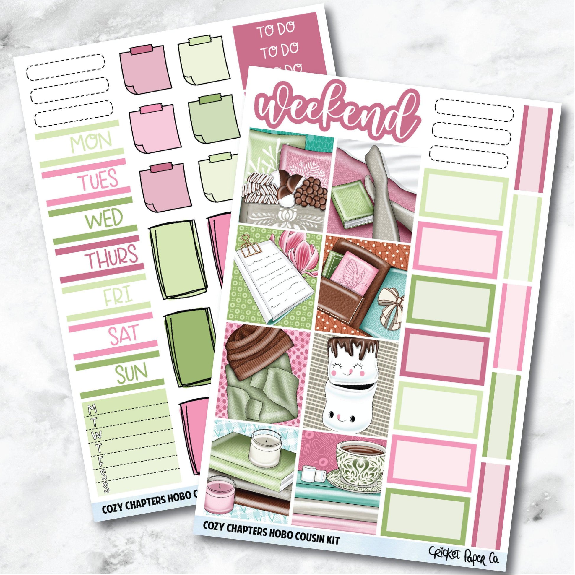 Cozy Chapters HOBONICHI COUSIN Planner Stickers Mini Kit-Cricket Paper Co.