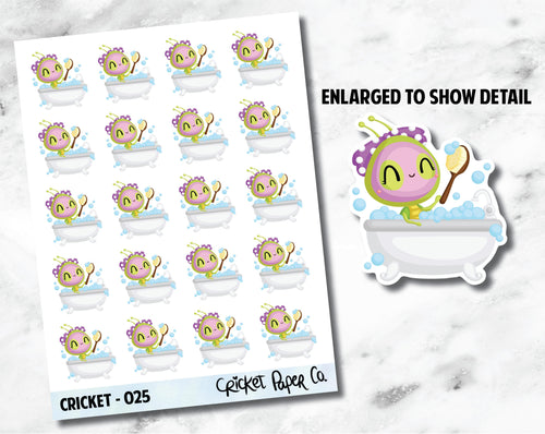 Cricket Character Bath Sticker - 025-Cricket Paper Co.