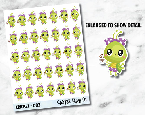 Cricket Character Coffee Sticker - 002-Cricket Paper Co.