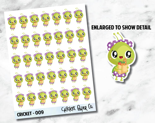 Cricket Character Groceries Sticker - 009-Cricket Paper Co.
