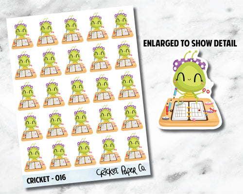 Cricket Character Planning Sticker - 016-Cricket Paper Co.