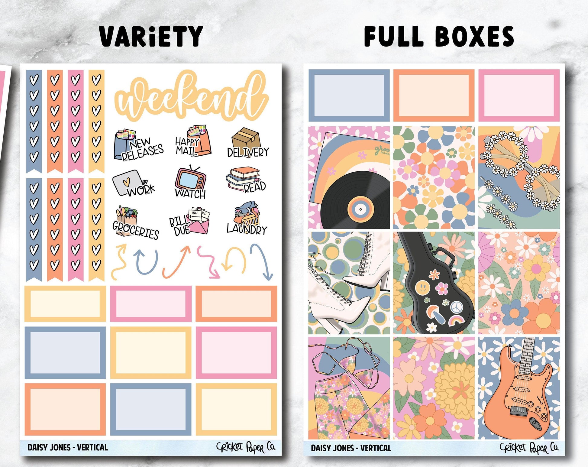 DAISY JONES Planner Stickers - Full Kit-Cricket Paper Co.