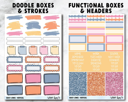 DAISY JONES Planner Stickers - Full Kit-Cricket Paper Co.