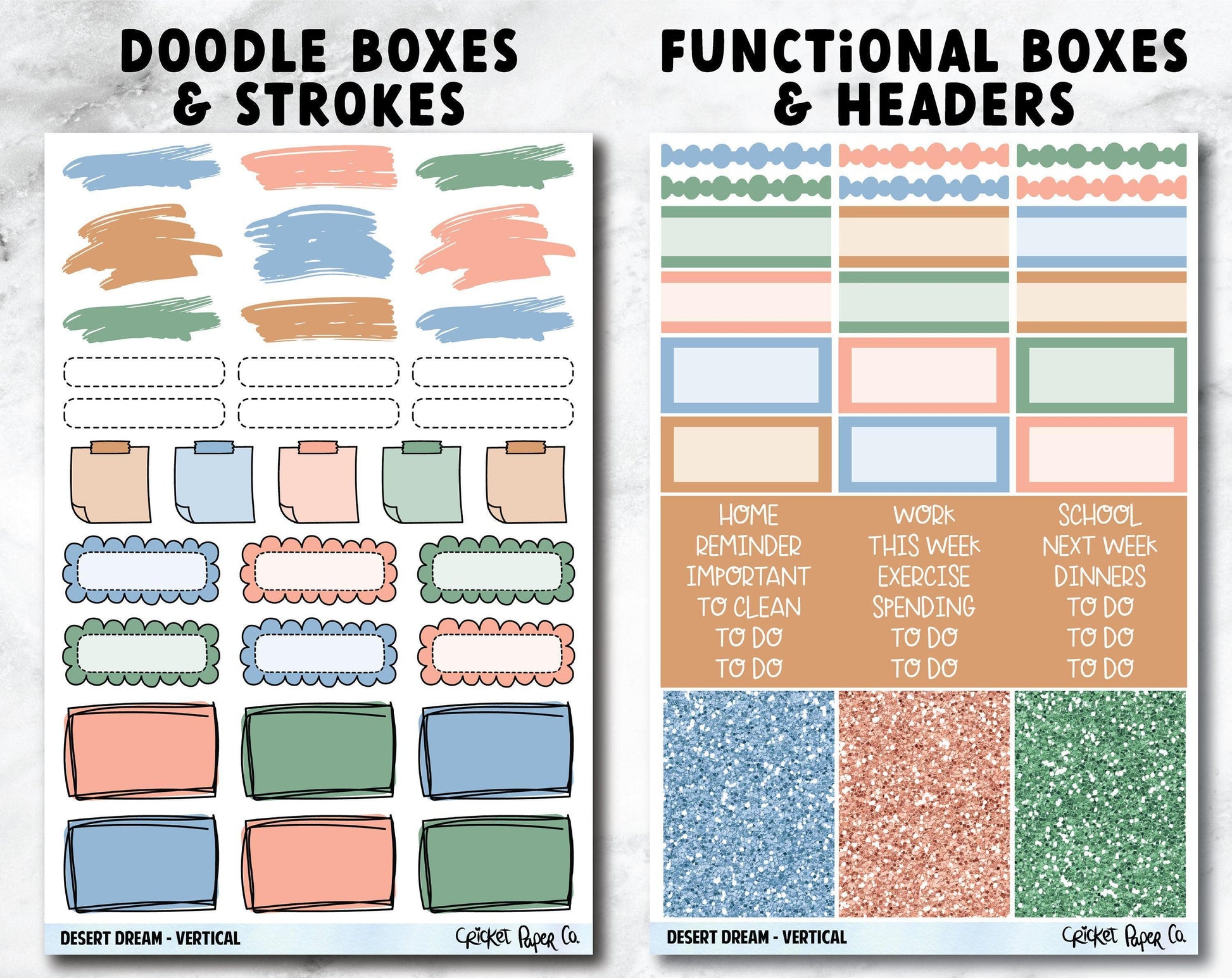 DESERT DREAM Planner Stickers - Full Kit-Cricket Paper Co.
