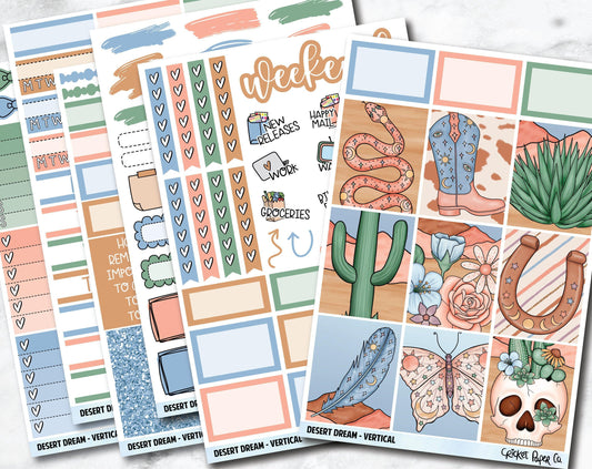 DESERT DREAM Planner Stickers - Full Kit-Cricket Paper Co.