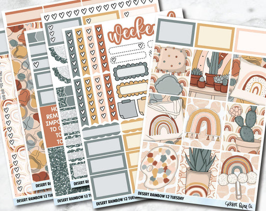 DESERT RAINBOW Planner Stickers - Full Kit-Cricket Paper Co.