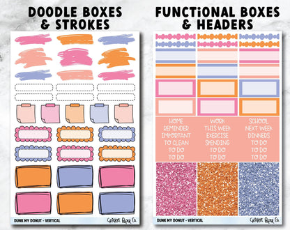 DUNK MY DONUT Planner Stickers - Full Kit-Cricket Paper Co.
