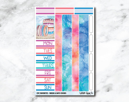 Date Covers and Bottom Washi Planner Stickers - CPC Favorites-Cricket Paper Co.