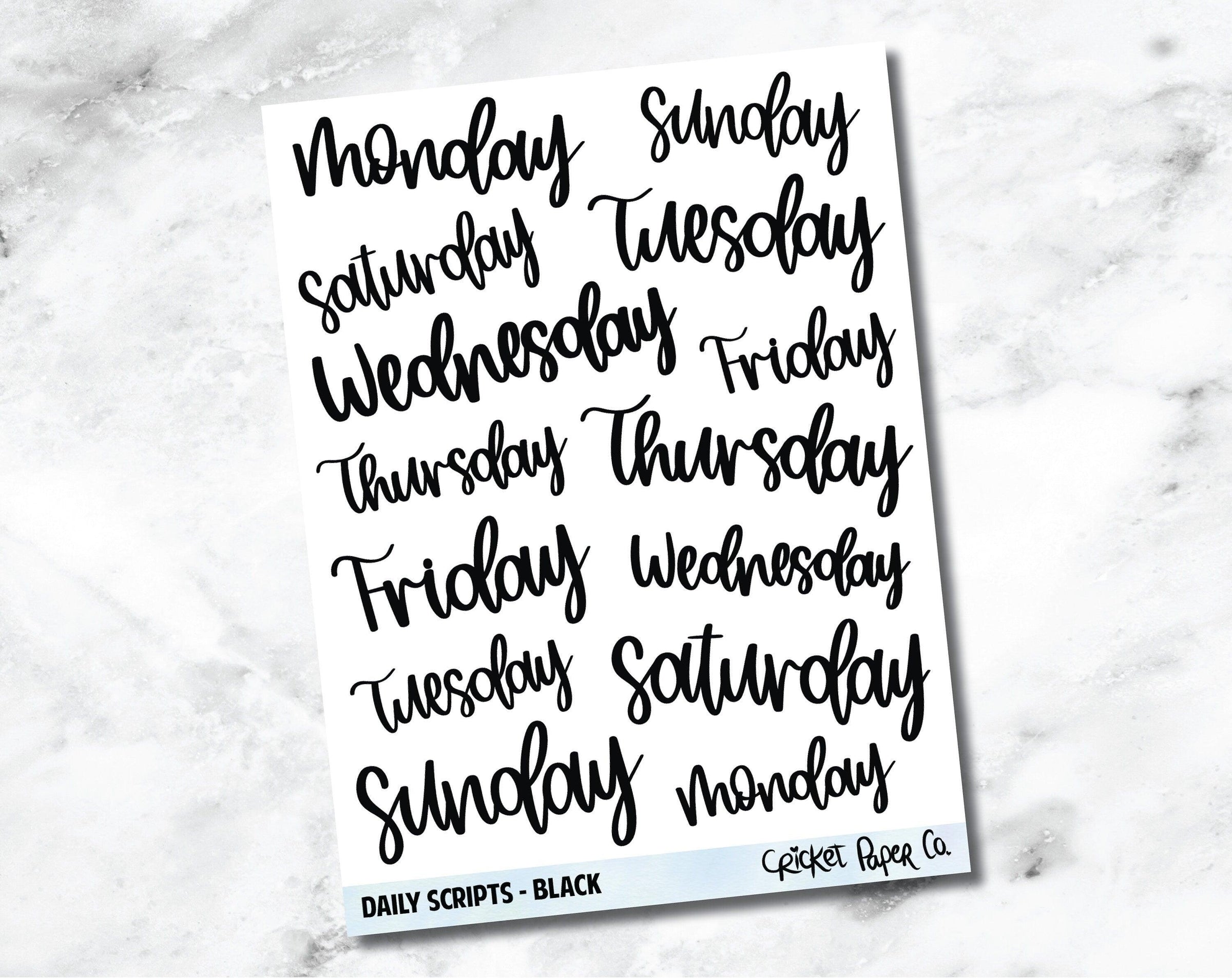 Zoom Script Stickers Perfect for Any Planner White or Clear Matte