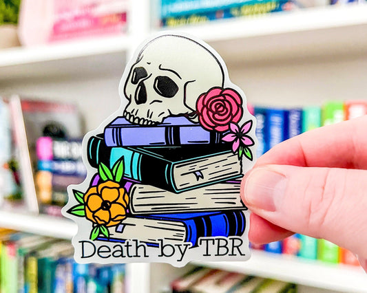 Death by TBR - Bookish Vinyl Sticker-Cricket Paper Co.