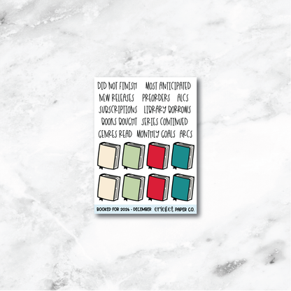 Book and Reading Journal Stickers - December