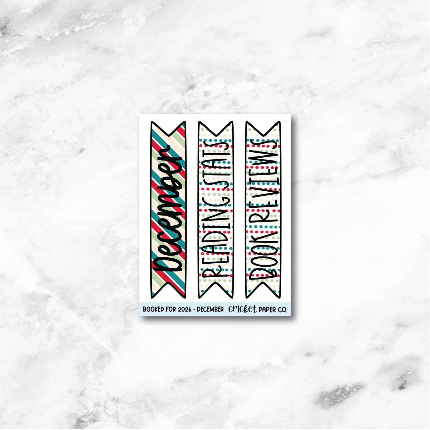 Book and Reading Journal Stickers - December