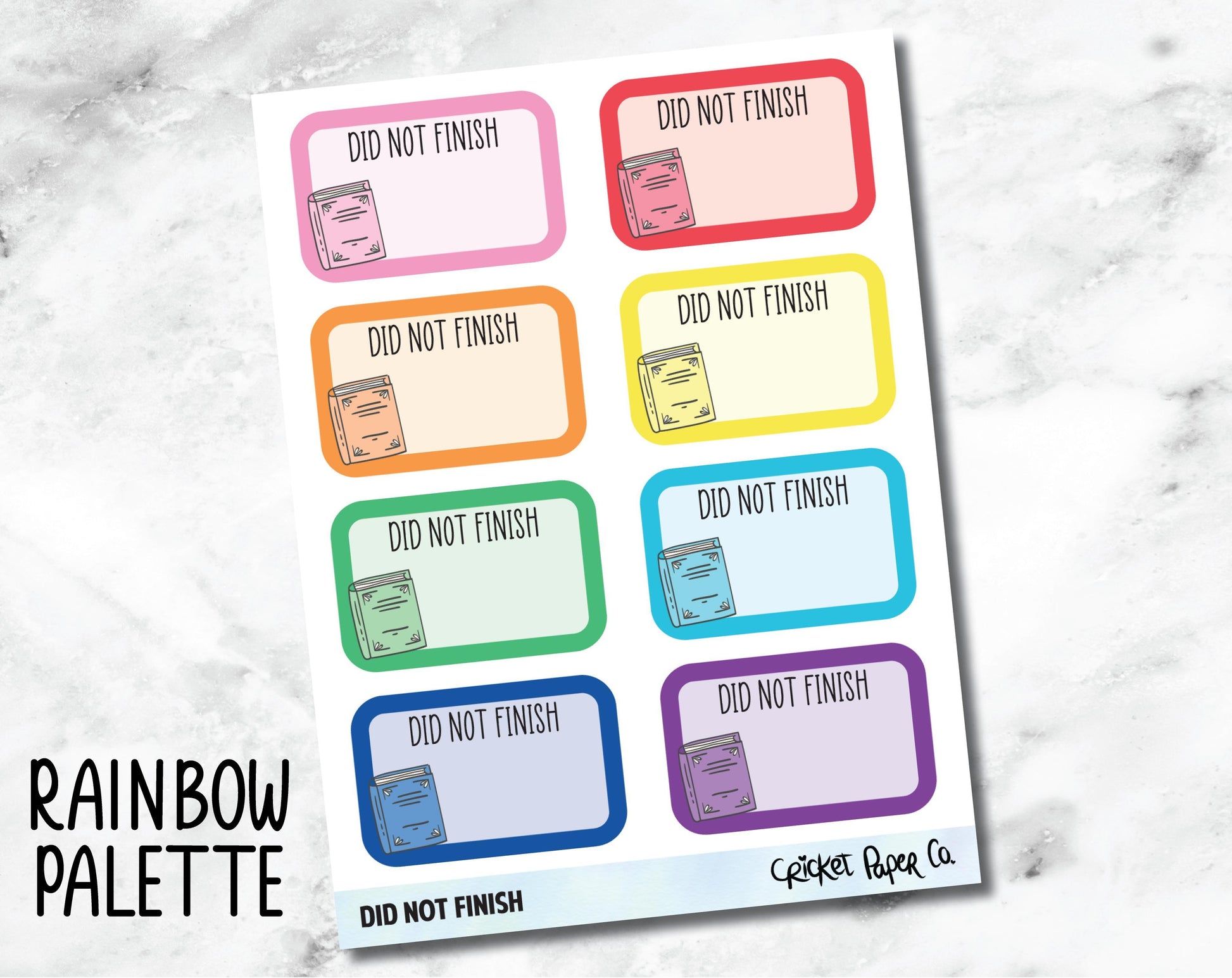 Did Not Finish - Reading and Bookish Planner Stickers-Cricket Paper Co.