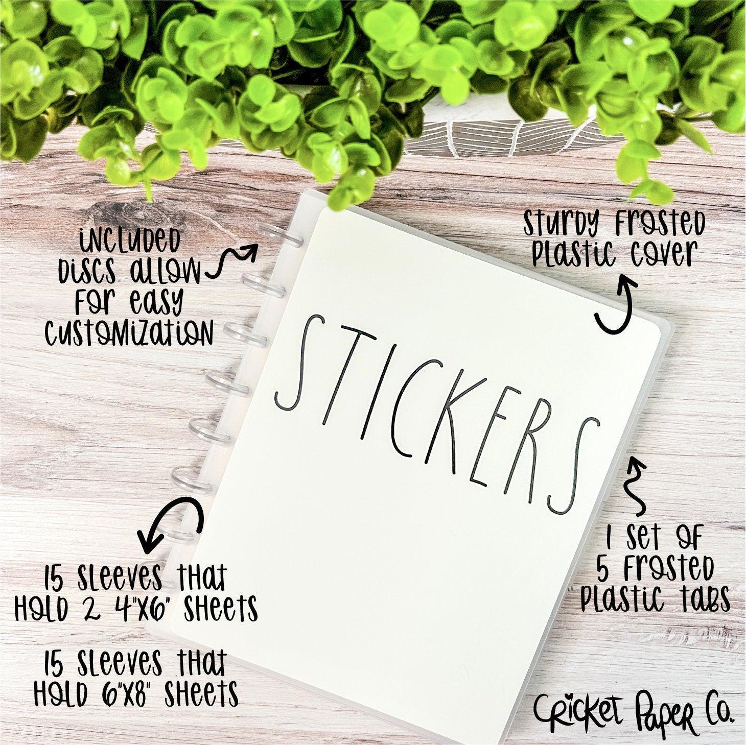 Disc Bound Sticker Storage Album - Blue and Coral Floral-Cricket Paper Co.