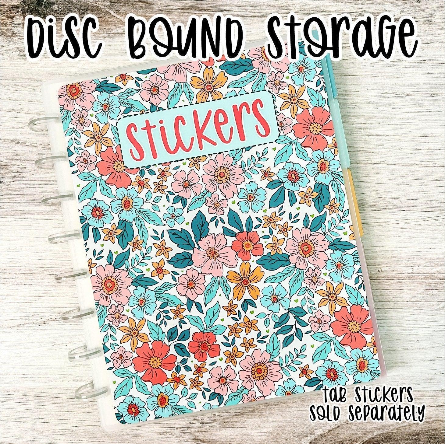 Disc Bound Sticker Storage Album - Blue and Coral Floral-Cricket Paper Co.