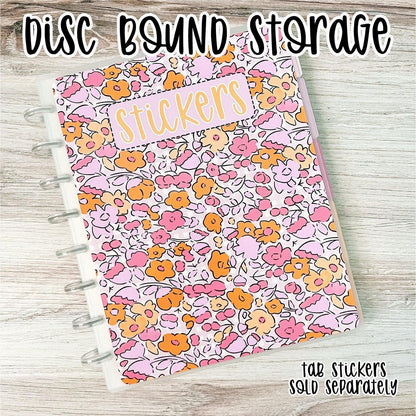 Disc Bound Sticker Storage Album - Pink and Orange Floral-Cricket Paper Co.