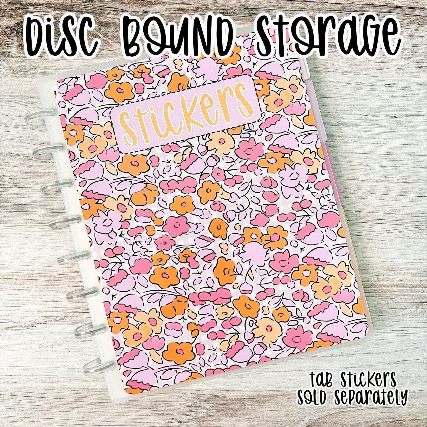 Disc Bound Sticker Storage Album - Pink and Orange Floral-Cricket Paper Co.