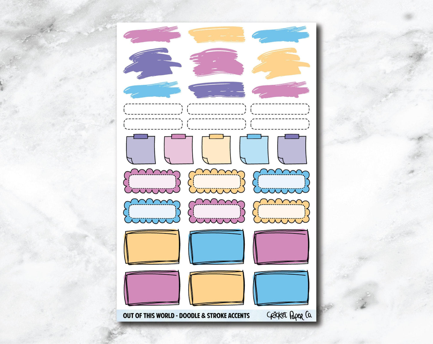 Doodle & Stroke Accents Planner Stickers - Out of This World-Cricket Paper Co.