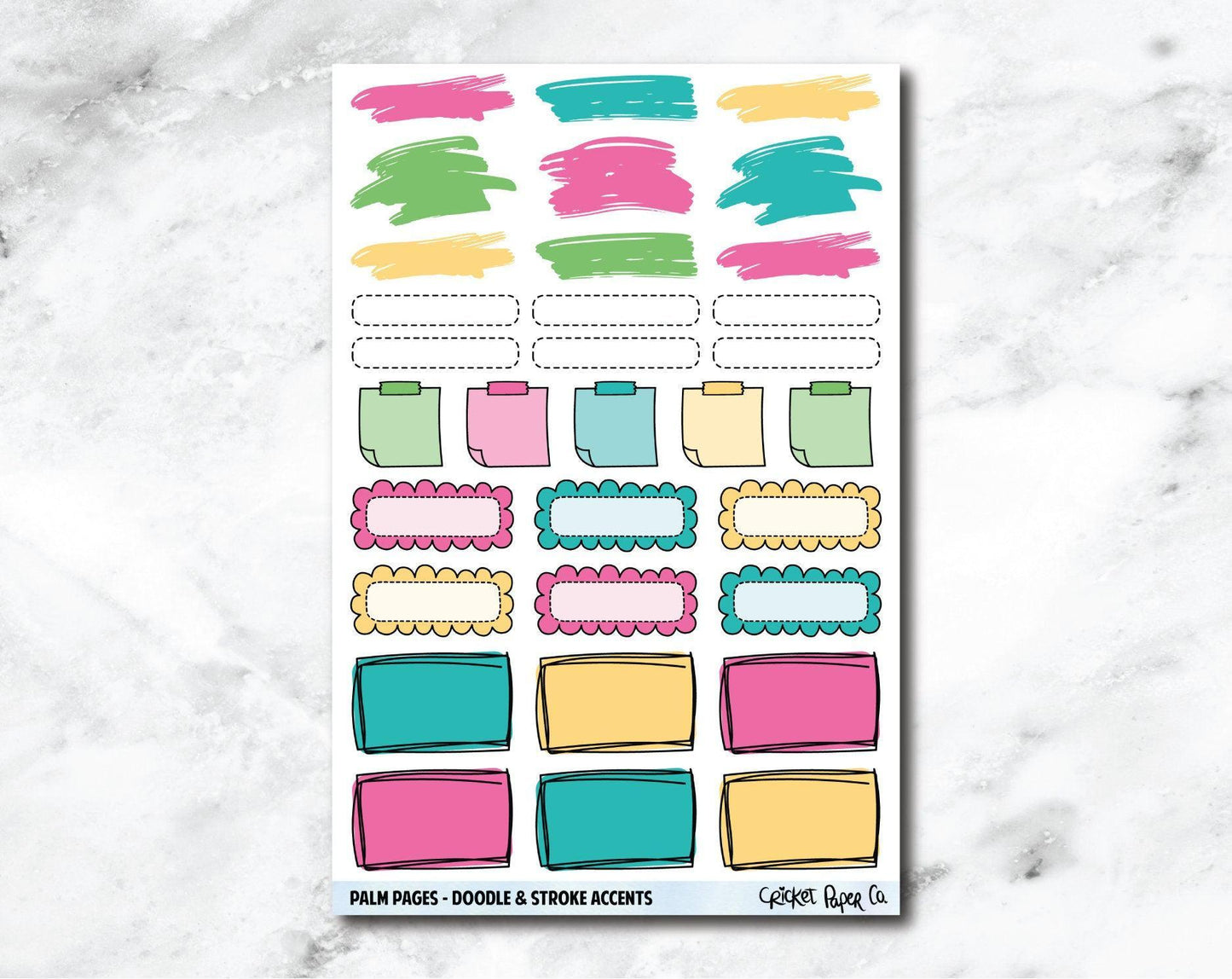 Doodle & Stroke Accents Planner Stickers - Palm Pages-Cricket Paper Co.