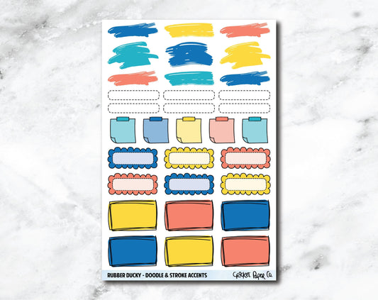 Doodle & Stroke Accents Planner Stickers - Rubber Ducky-Cricket Paper Co.