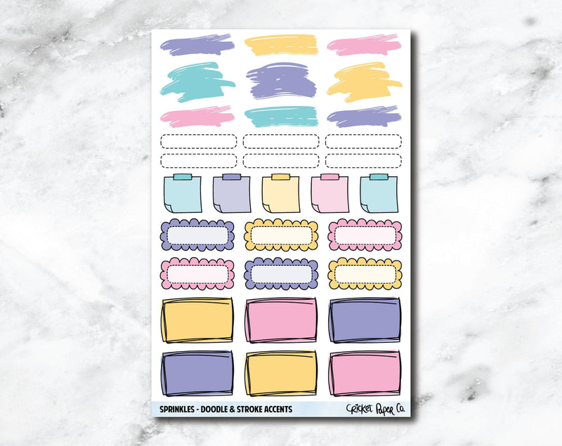 Doodle & Stroke Accents Planner Stickers - Sprinkles-Cricket Paper Co.