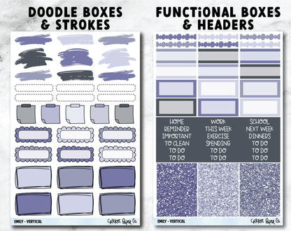 EMILY Planner Stickers - Full Kit-Cricket Paper Co.