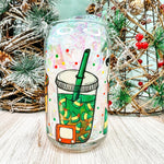 Elf Coffee Cups - 16oz Libbey Glass Can Holiday Cup-Cricket Paper Co.