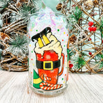 Elf Coffee Cups - 16oz Libbey Glass Can Holiday Cup-Cricket Paper Co.