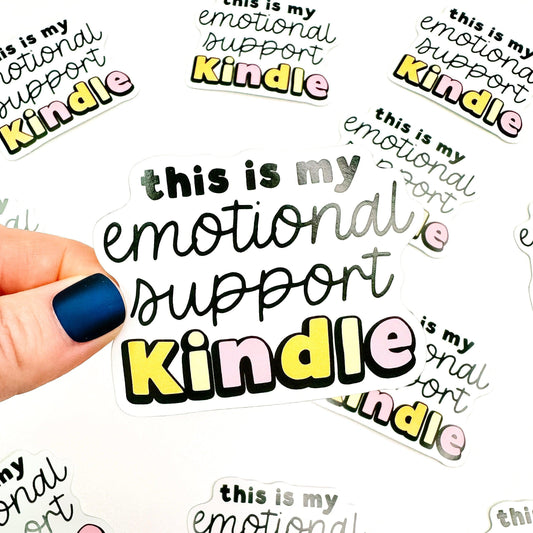 Emotional Support Kindle - Bookish Vinyl Sticker-Cricket Paper Co.