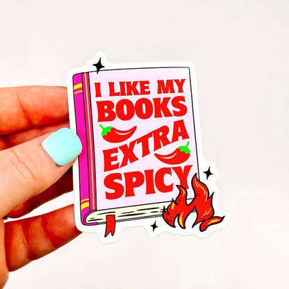 Extra Spicy Books - Bookish Vinyl Sticker-Cricket Paper Co.