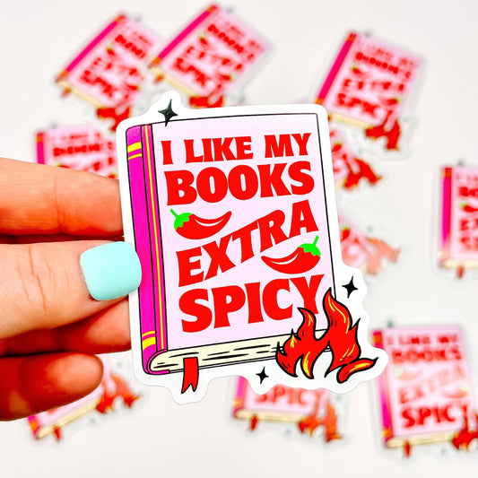 Extra Spicy Books - Bookish Vinyl Sticker-Cricket Paper Co.