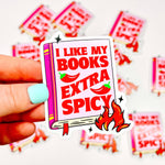 Extra Spicy Books - Bookish Vinyl Sticker-Cricket Paper Co.