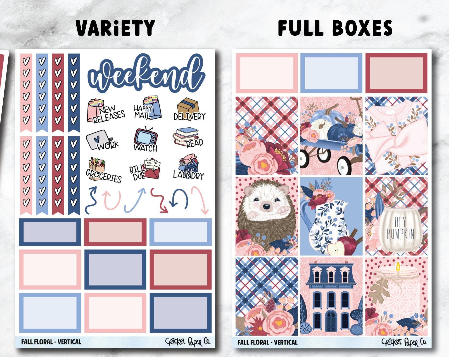 FALL FLORAL Planner Stickers - Full Kit-Cricket Paper Co.