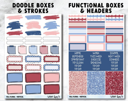 FALL FLORAL Planner Stickers - Full Kit-Cricket Paper Co.